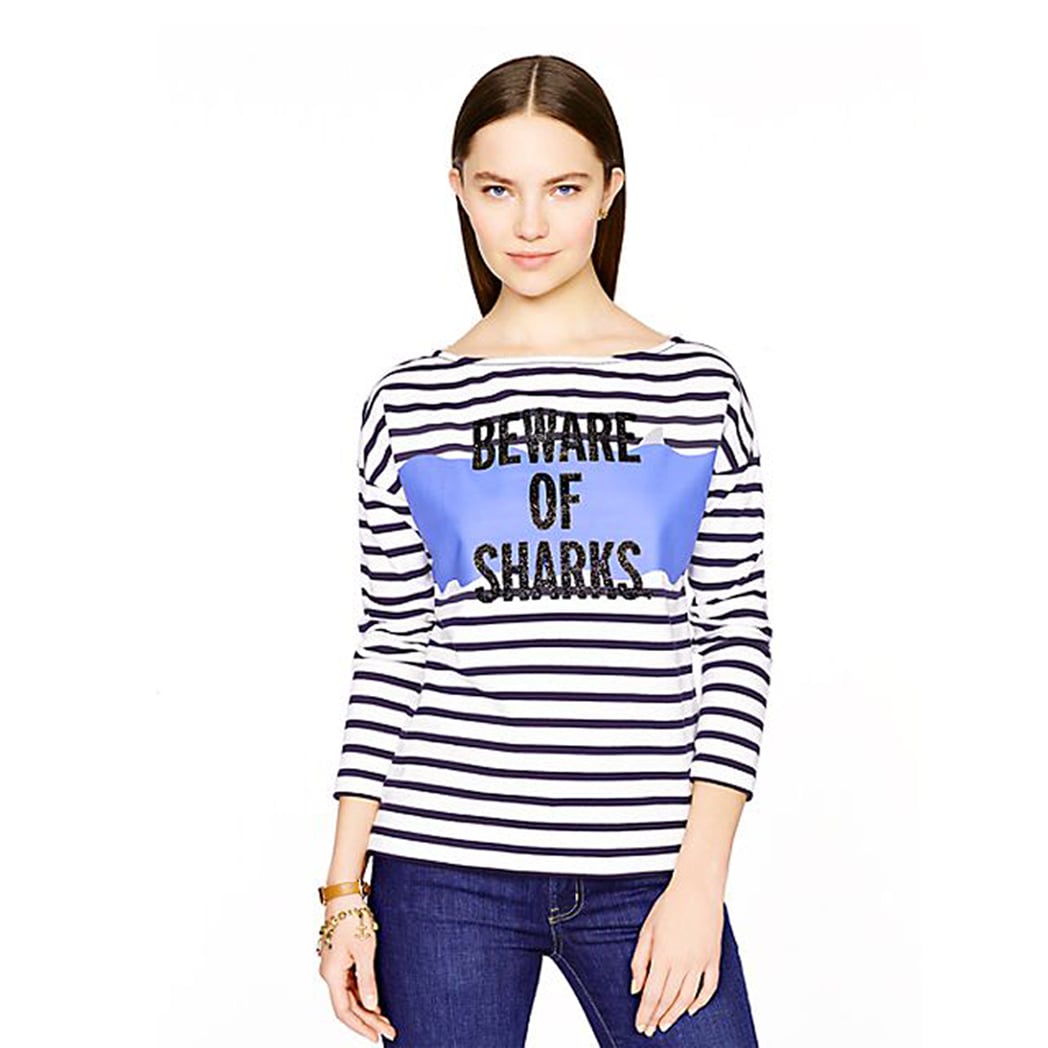 Kate Spade Beware of Sharks Long Sleeve Top ($148) | 19  Fashion-Girl-Approved Ways to Stay on Theme For Shark Week | POPSUGAR  Fashion Photo 5