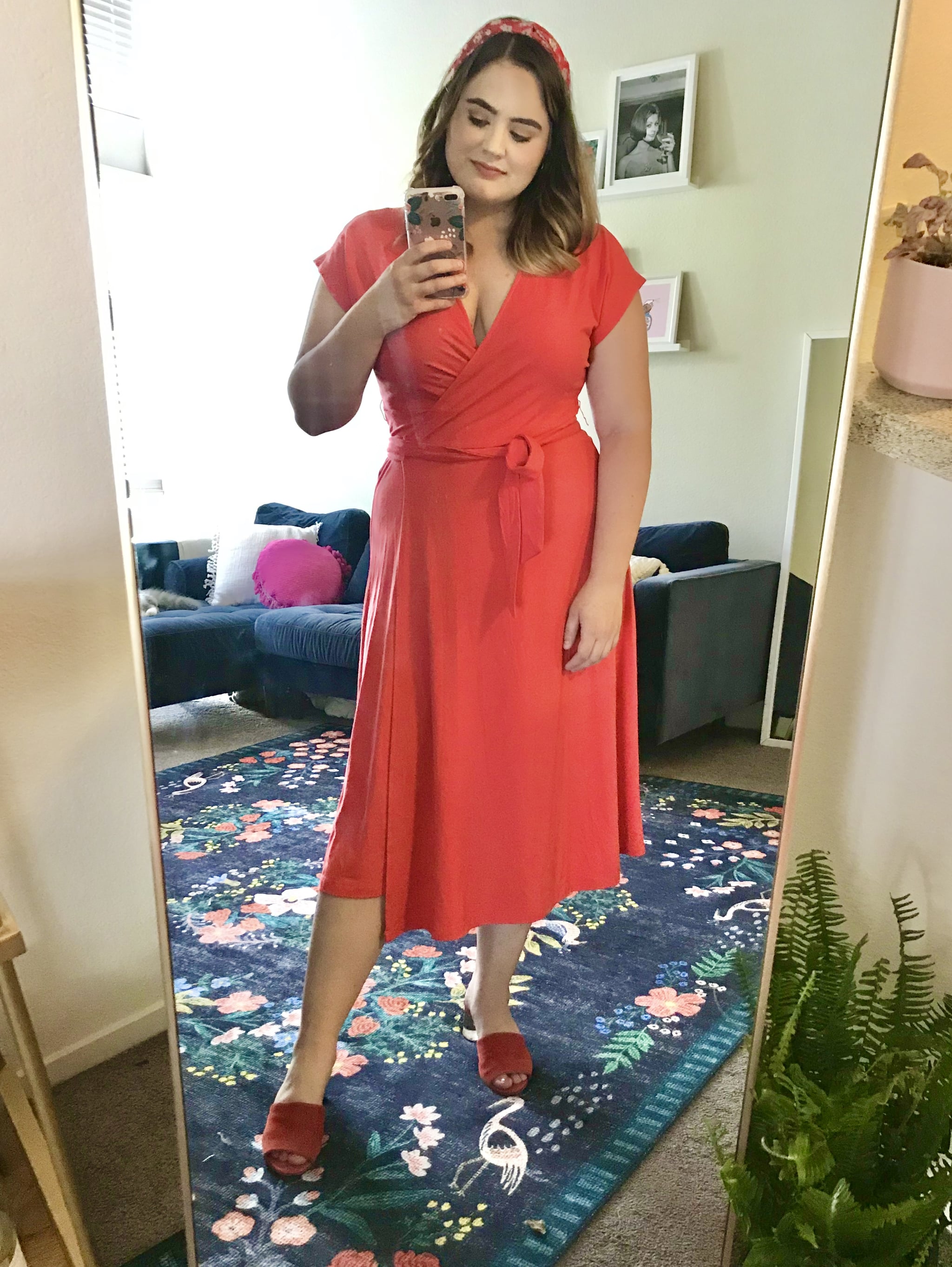 Old navy red wrap dress 2025