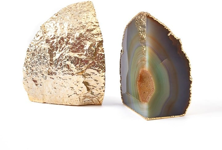 Bartky Green Bookends With Gold ($450)