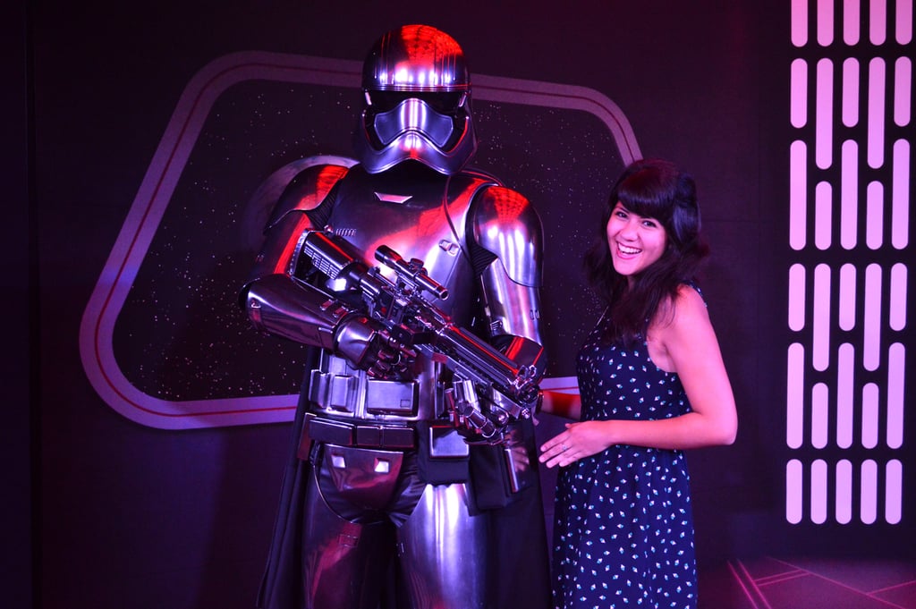 Over at the Dark Side meet and greet, you encounter Captain Phasma.