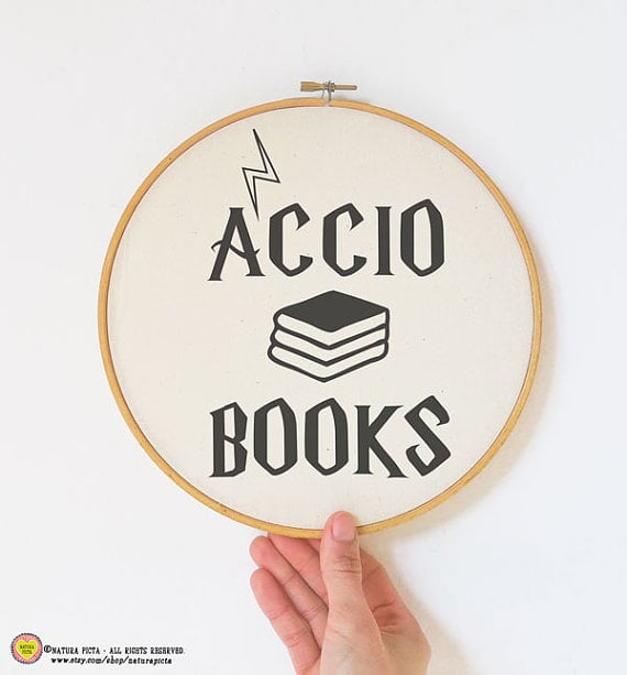 Accio Books Embroidery Hoop