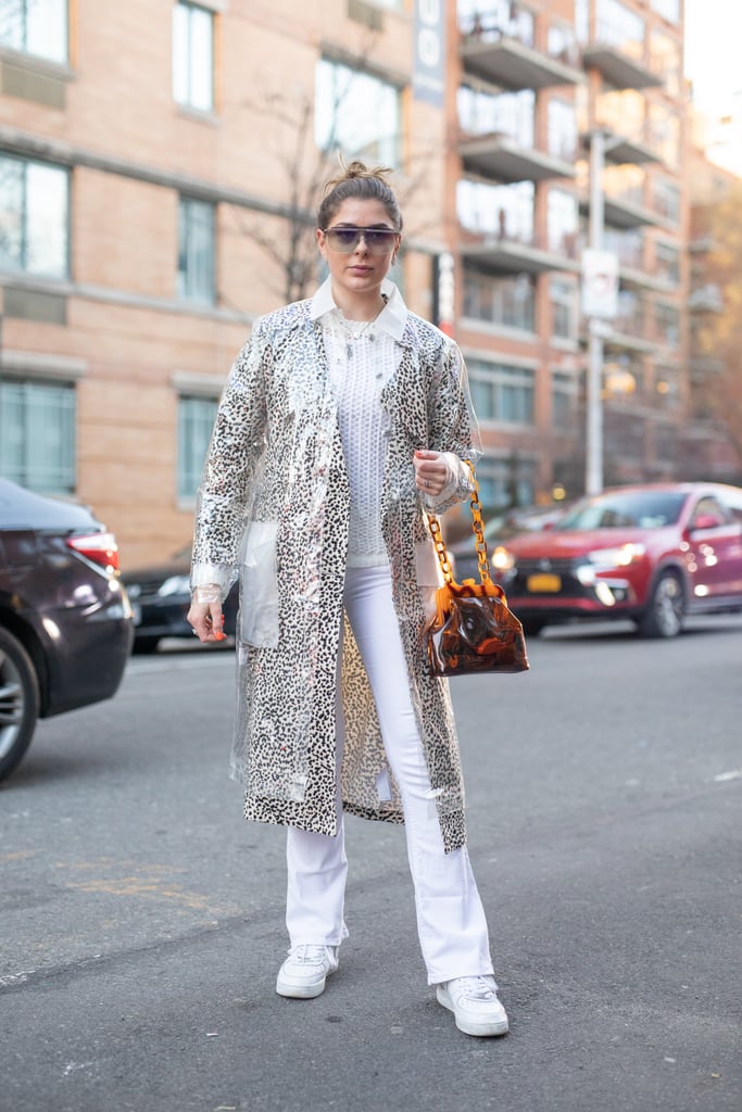 Style Your Leopard-Print Coat With: A White Tee and Jeans With Sneakers