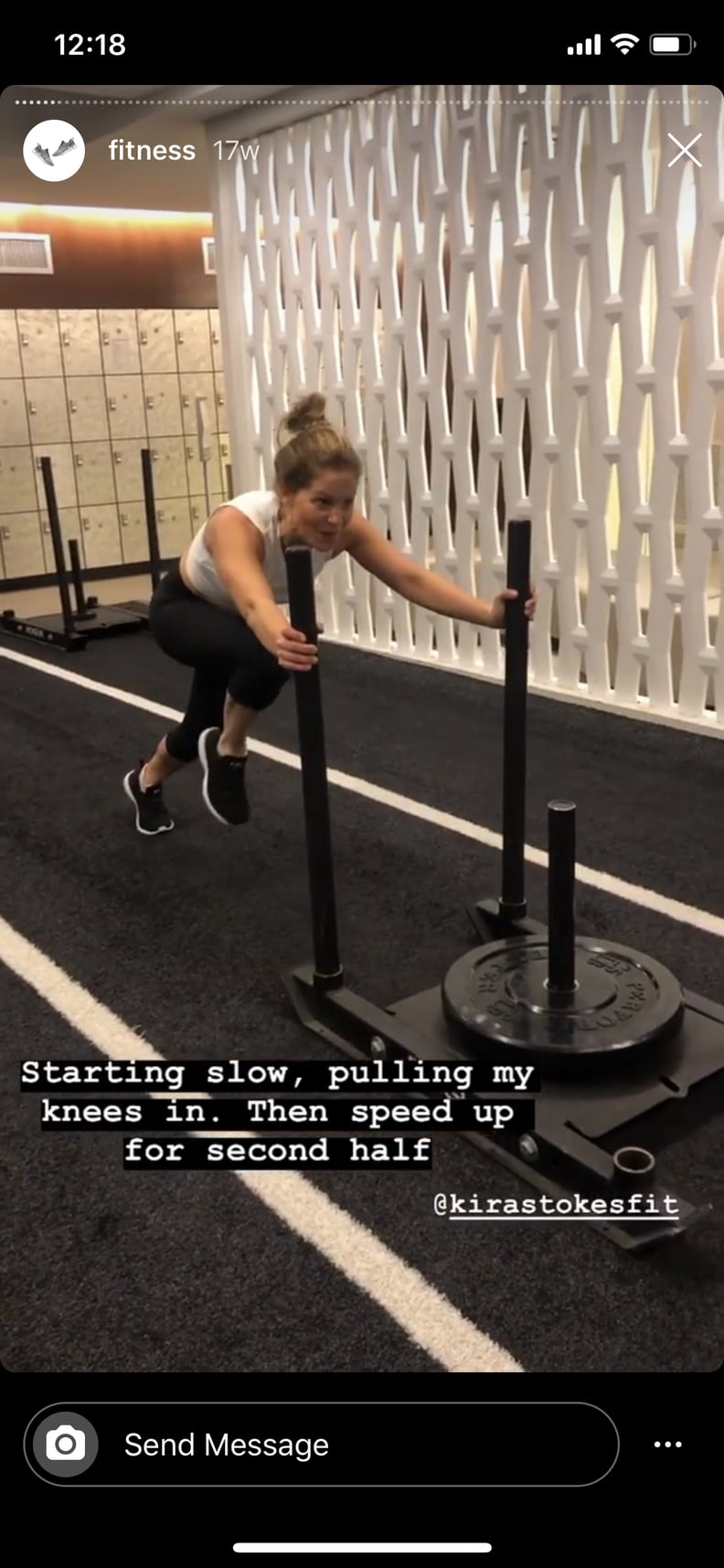 Sled Push With High Knee