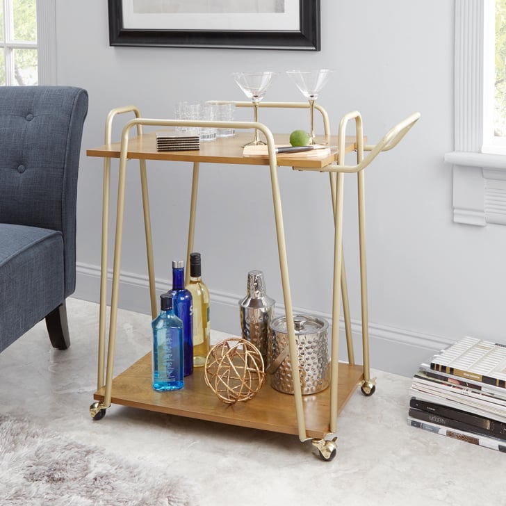 Better Homes & Gardens Giana Metal & Wood Modern Bar Cart Best Bar