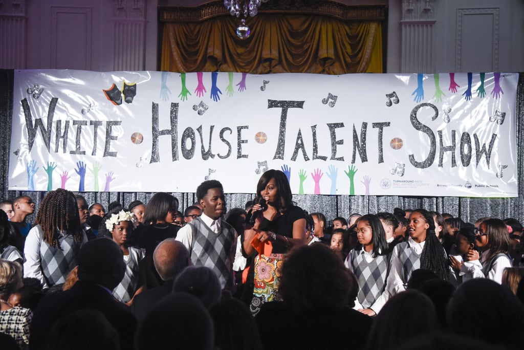 Michelle Obama With Kids at White House Talent Show 2016