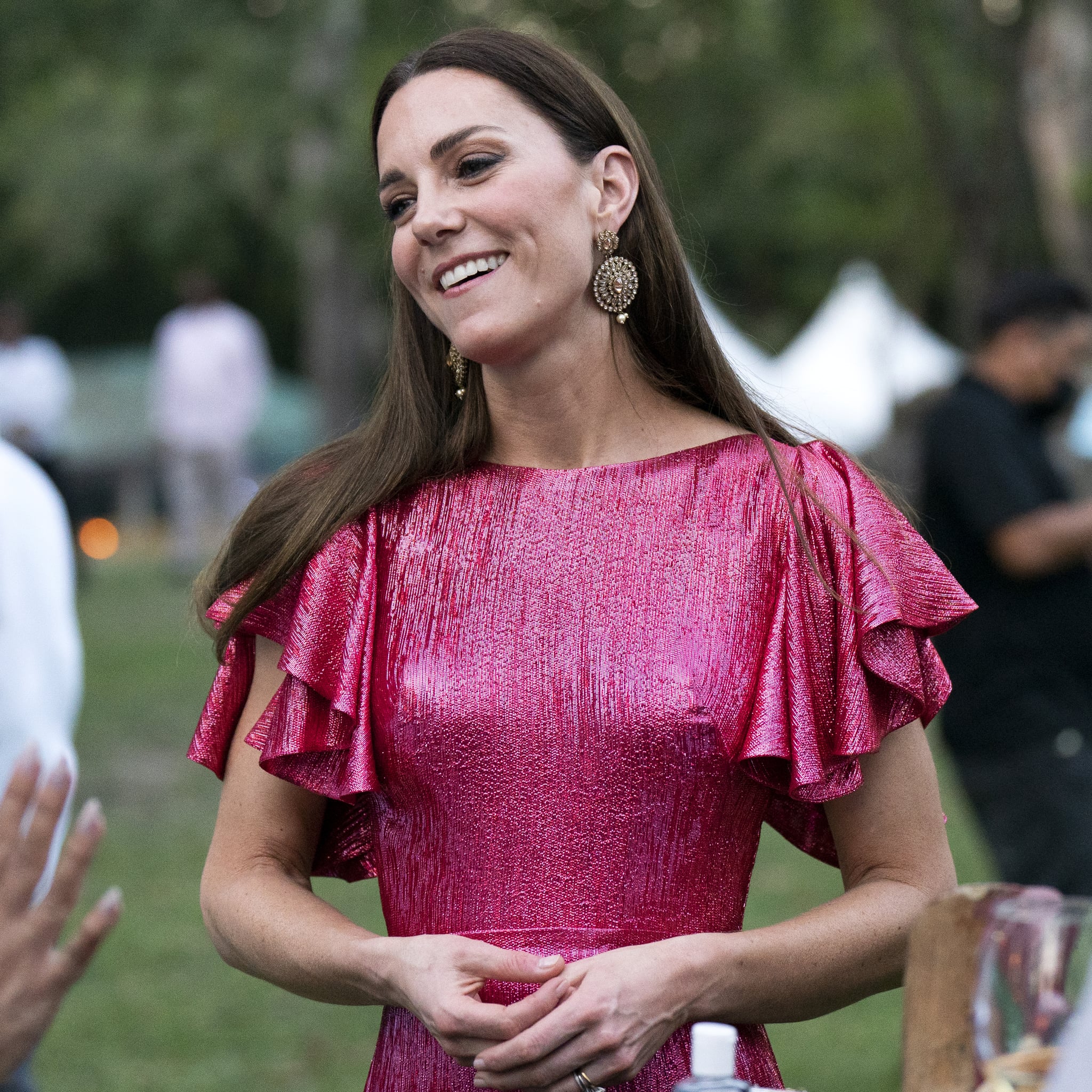 Kate Middleton's Pink Metallic Dress by The Vampire's Wife | POPSUGAR  Fashion