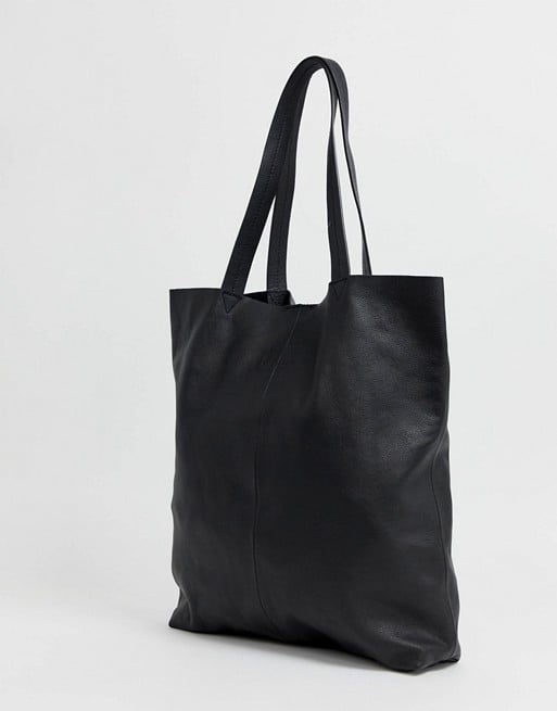 Shop Black Leather Tote Bags
