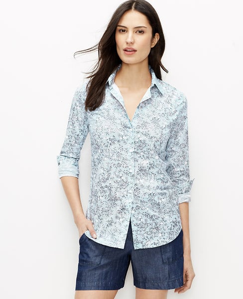 Ann Taylor Garden Foral Perfect Shirt