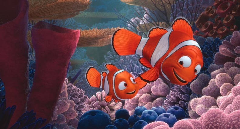 "Finding Nemo" Sticker in the Girls' Bathroom