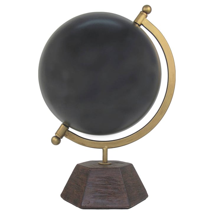 Threshold Decorative Globe With Cement Base — Black | Black Home Decor