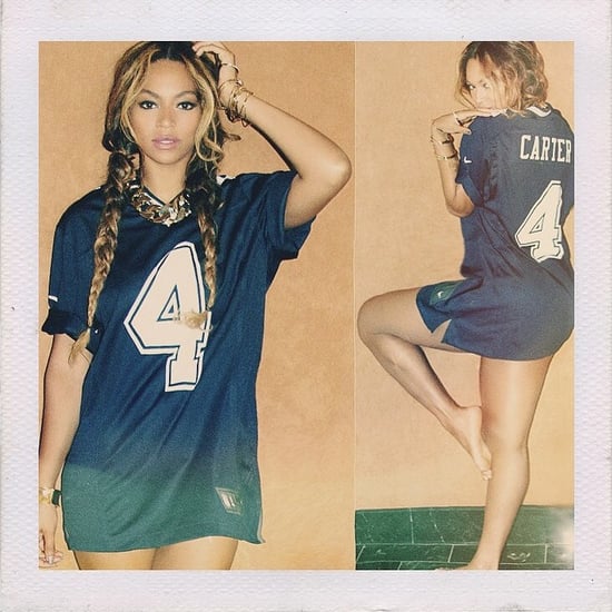 Beyonce Wears a Carter Jersey in Instagram Picture 2014