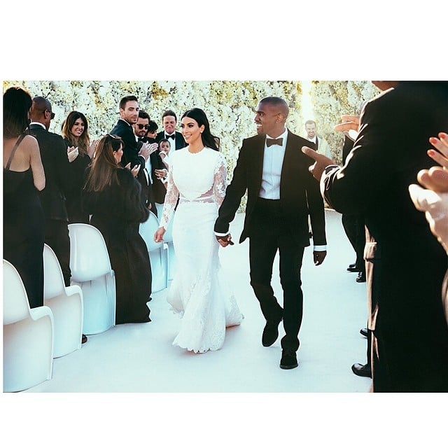 Kim Kardashian and Kanye West at Their May 2014 Wedding