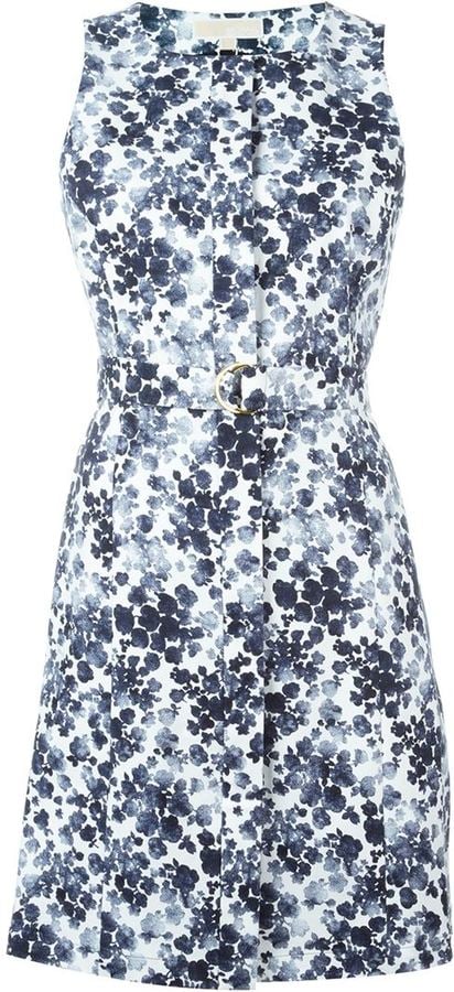 Michael Michael Kors Floral Print Belted Dress ($186)