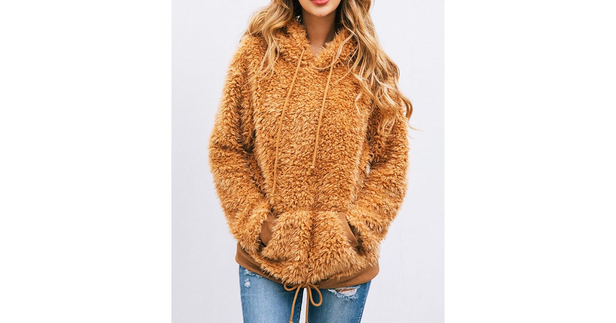 fuzzy sweater zip up