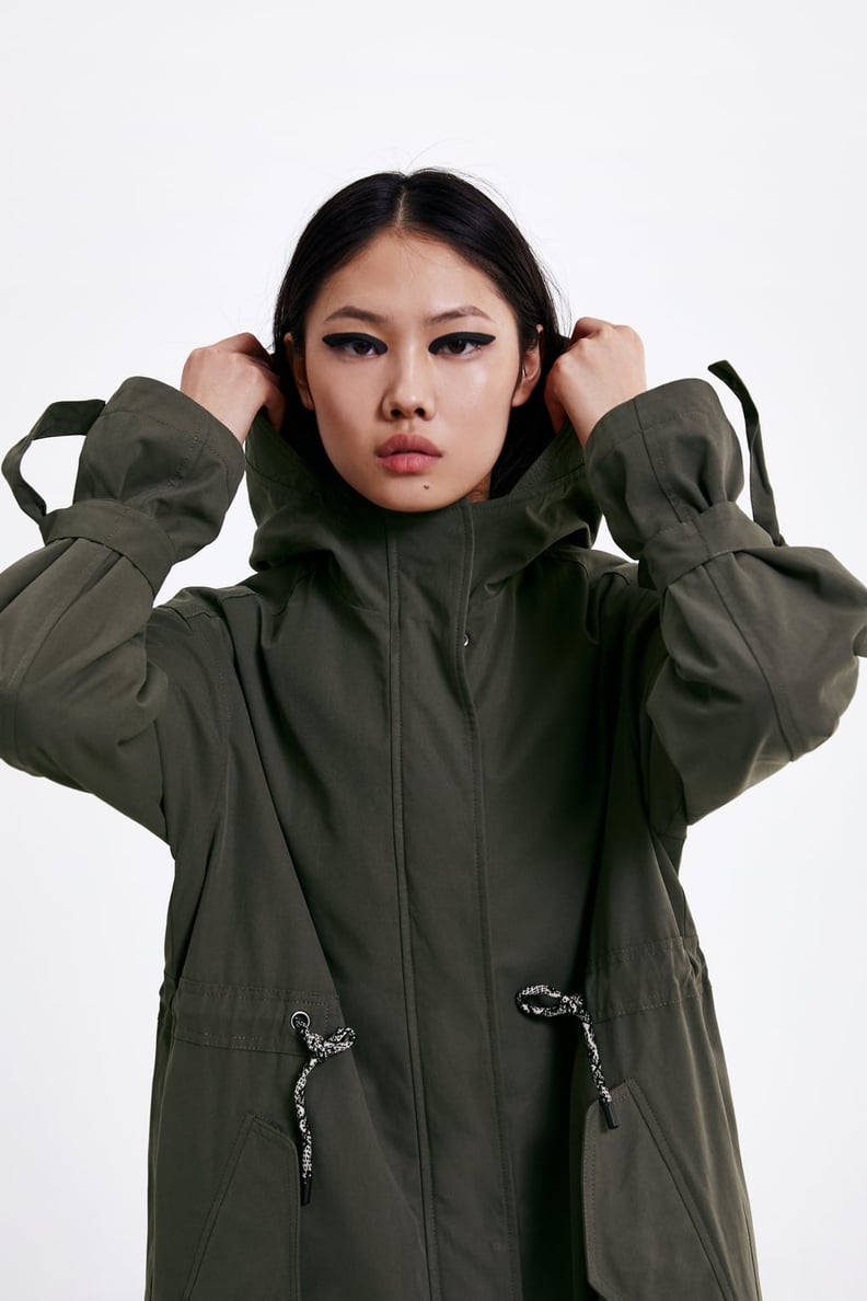 Zara Hooded Drawstring Parka