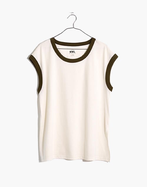 Madewell MWL Pima Silk Muscle Tank in Colorblock