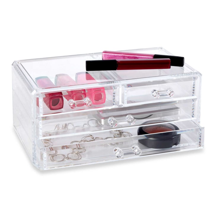 Bed Bath & Beyond Clear 4Drawer Cosmetic Organizer Home Organization From Bed Bath & Beyond