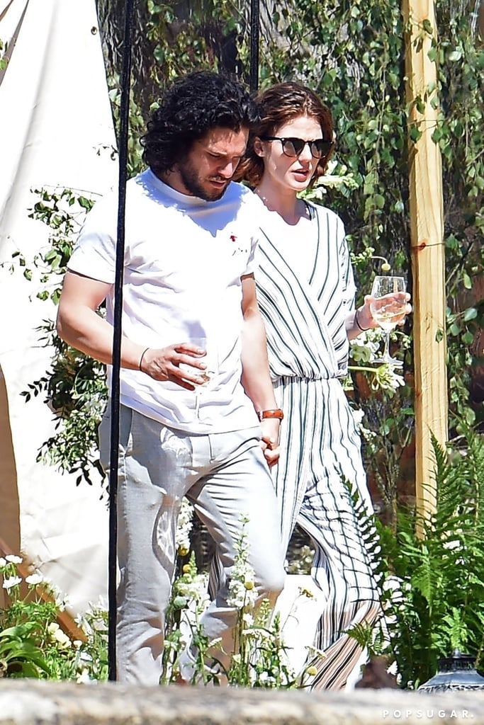 Kit Harington and Rose Leslie Out After Getting Married