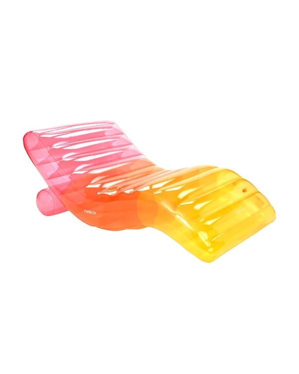 Clear Rainbow Chaise Lounger Pool Float