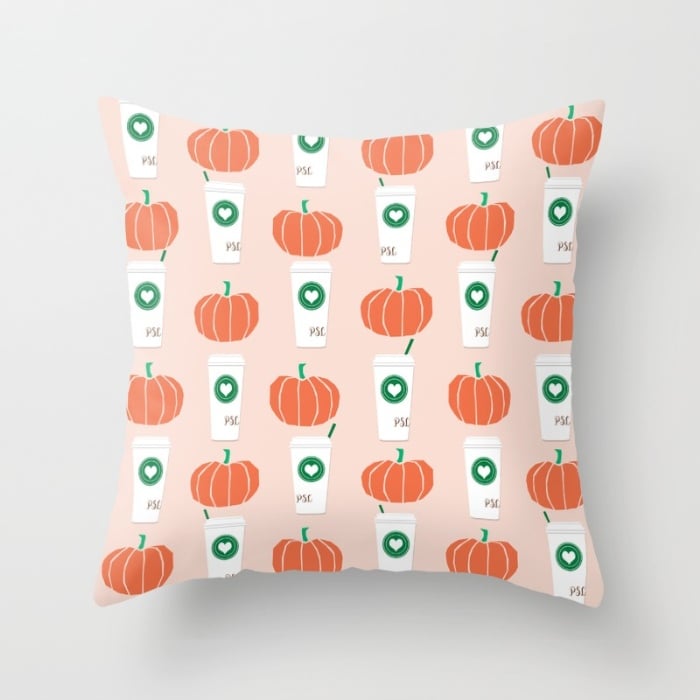 Pumpkin Spice Latte Throw Pillow ($20)