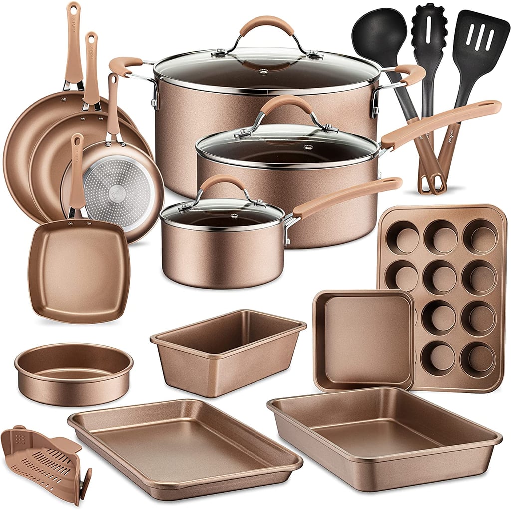 A 20-Piece Set: NutriChef Nonstick Cookware Set