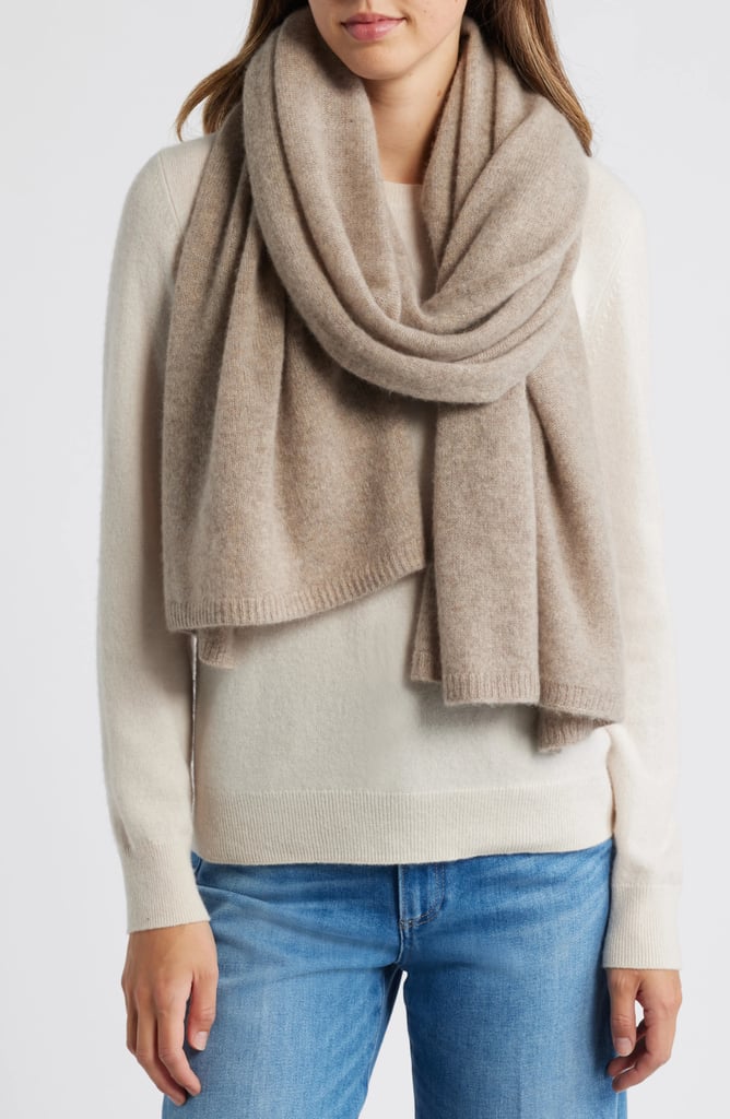 Nordstrom Cashmere Scarf ($100, originally $155)
Unlike a cashmere sweater, you can get away with wearing this on repeat through the week. Use it to top off your favorite outerwear, or as a blanket while traveling or working. This pretty oatmeal hue couldn't be a better neutral, but there are plenty of brights and jewel tones, too.