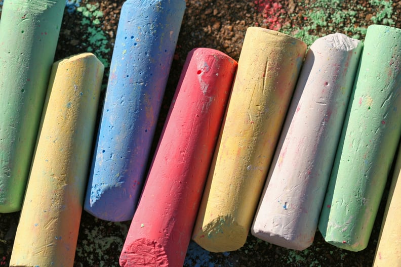 Draw with sidewalk chalk.