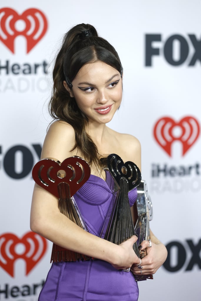 Olivia Rodrigo's Purple Versace Dress at iHeartRadio Awards POPSUGAR