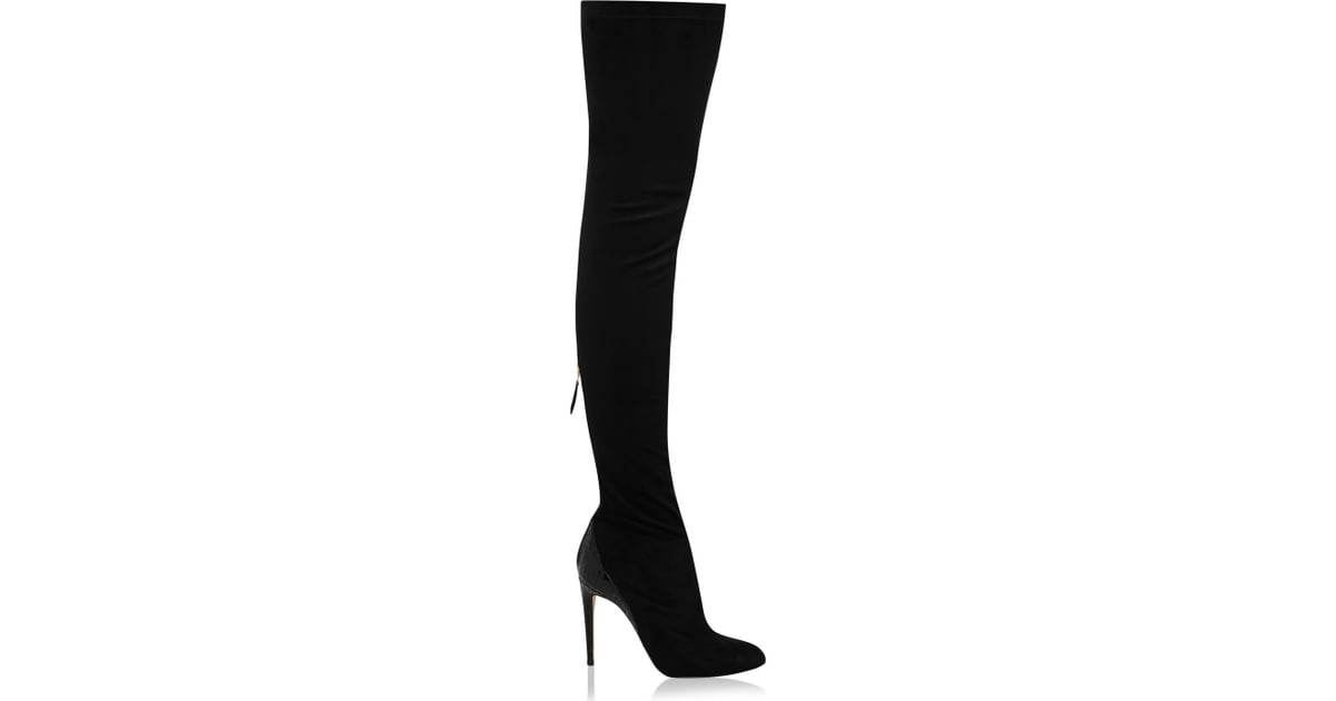 Olivia Palermo x Aquazzura Thigh Boots | Olivia Palermo Aquazzura Shoes ...