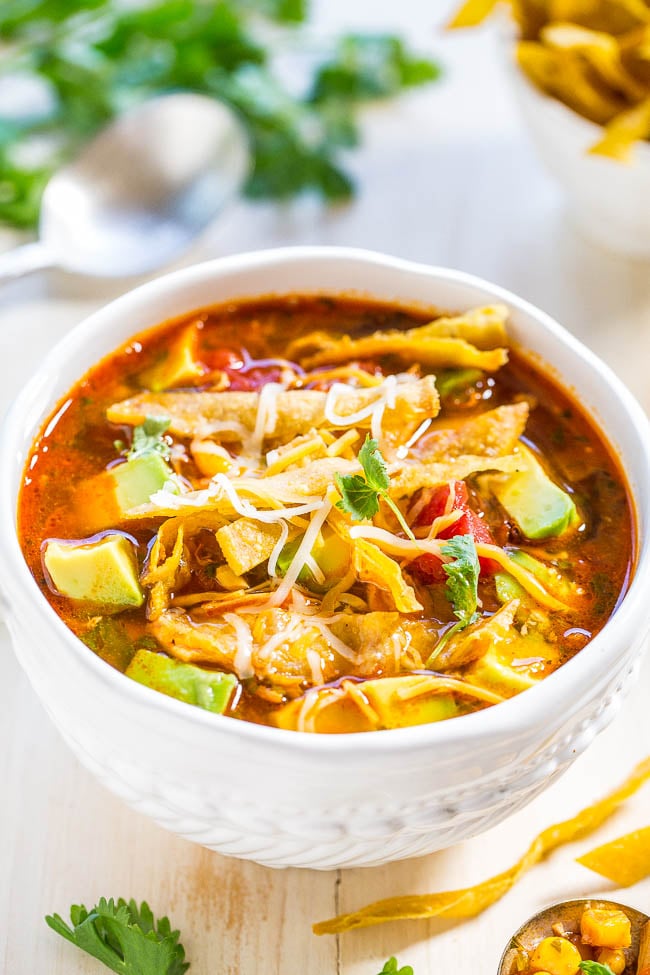 30Minute Homemade Chicken Tortilla Soup Cinco de Mayo Recipes For