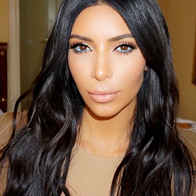 Kim Kardashian's Turquoise Eyeliner
