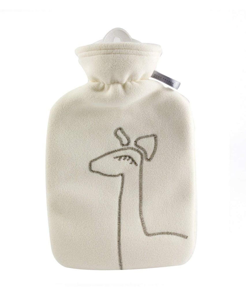 Hugo Frosch Hot-Water Bottle With Fleece Cover With Deer Application in White ($26)