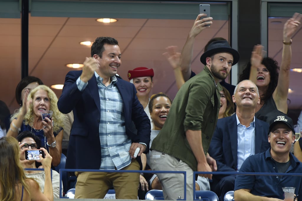 Justin Timberlake and Jimmy Fallon at the US Open 2015