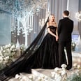 销售日落:克里斯汀的黑色婚纱包括22面纱适合“哥特式芭比娃娃”