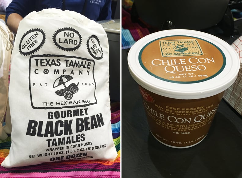 Texas Tamale Company Black Bean Tamales ($9) and Chile Con Queso ($6-$8)