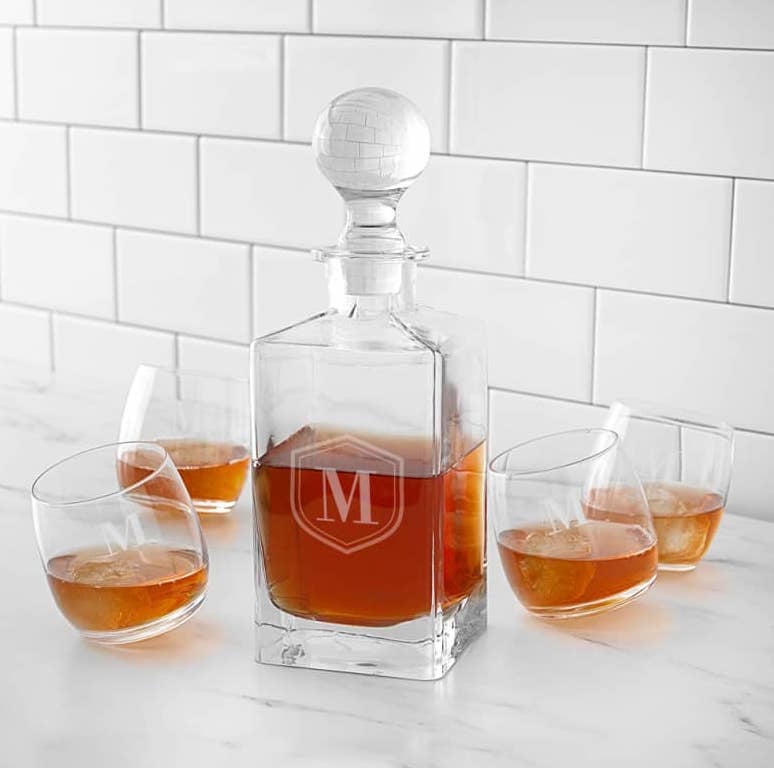 Cathy's Concepts Tipsy Whiskey 5-Piece Decanter Set