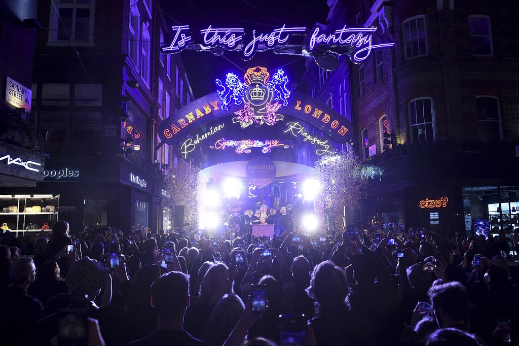 Queen Bohemian Rhapsody Lights on Carnaby Street in London