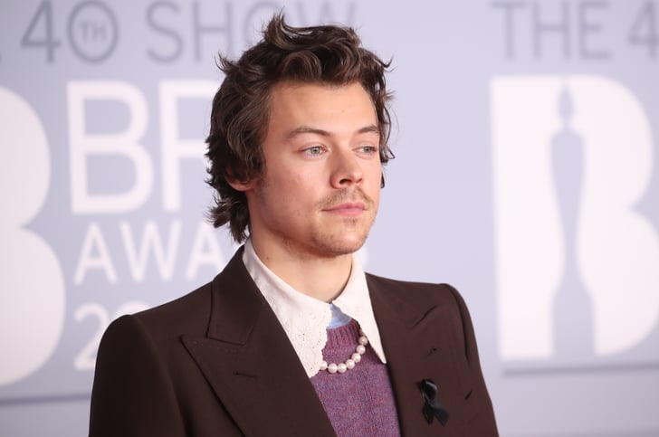 Harry Styles Honors Caroline Flack At The Brit Awards Popsugar Celebrity