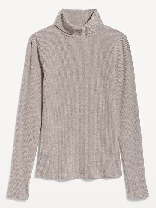 Old Navy Fitted Plush Rib-Knit Turtleneck