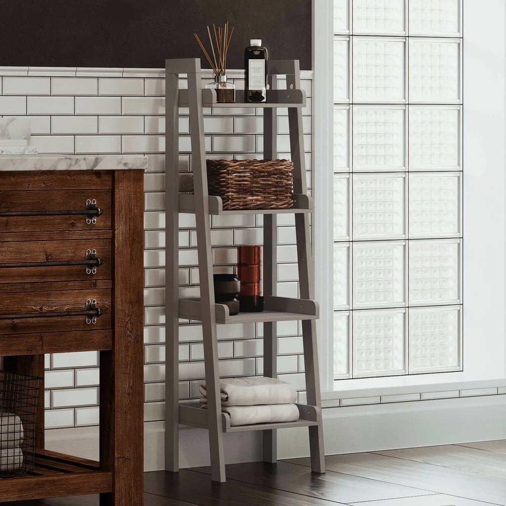 4-Tier Narrow Ladder Bathroom Shelf