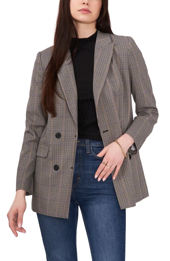 Jackets and Tops: 1.State Plaid Double Breasted Blazer