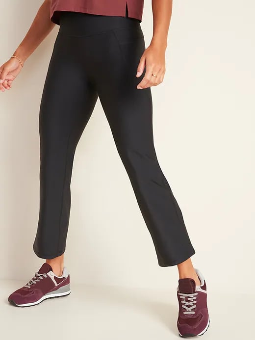 Old Navy High-Waisted PowerSoft Side-Pocket 7/8-Length Flare Leggings