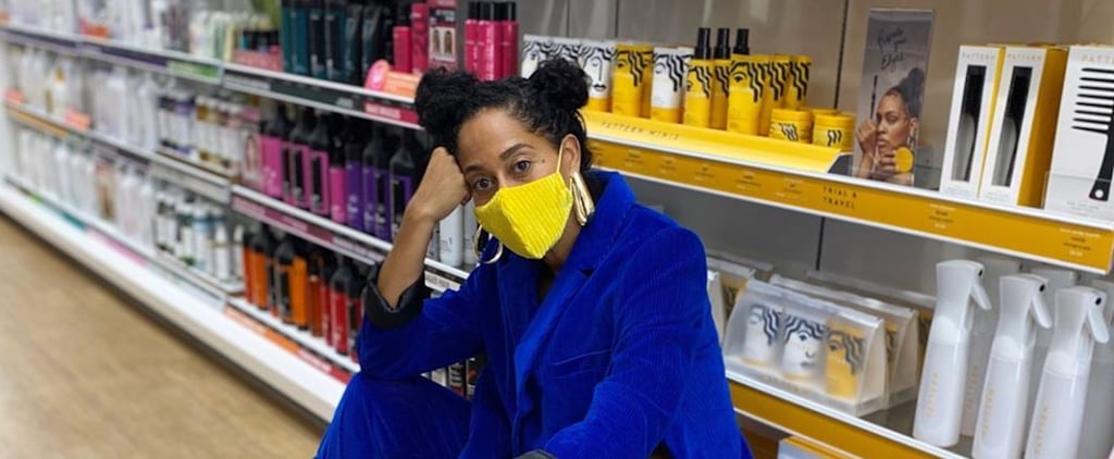 Tracee Ellis Ross's Yellow Pyer Moss Sneakers and Face Mask