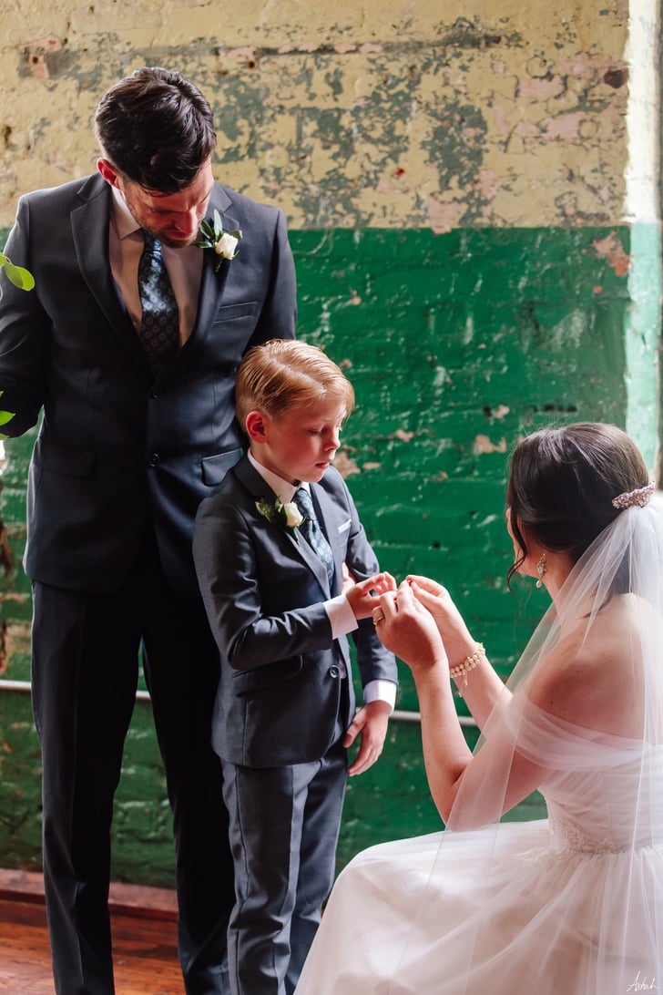 Sweet Photos Of A Bride Giving Her New Stepson Wedding Ring Popsugar