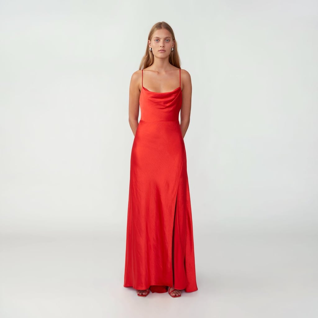Fame & Partners Strappy Draped Gown