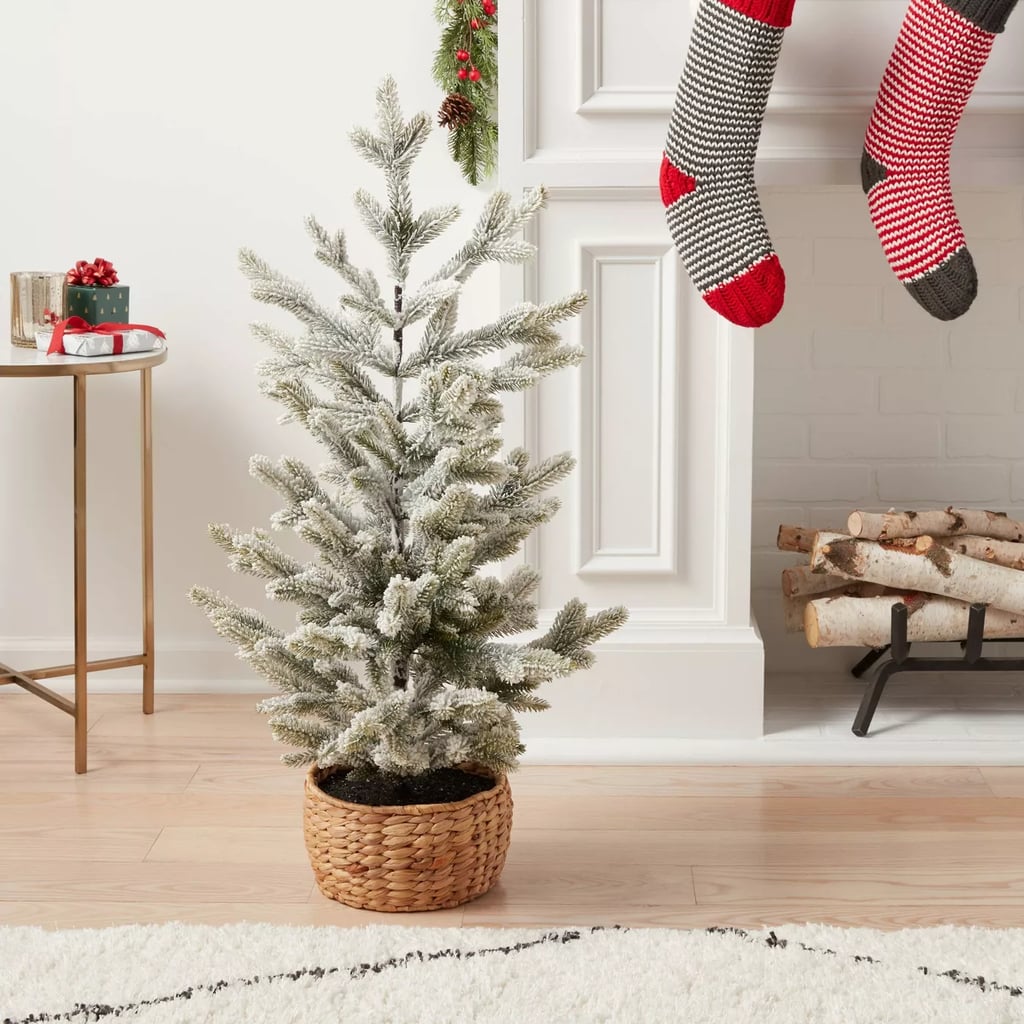 Artificial Christmas Tabletop Flocked Tree Best Target Christmas Decorations 2020 Popsugar