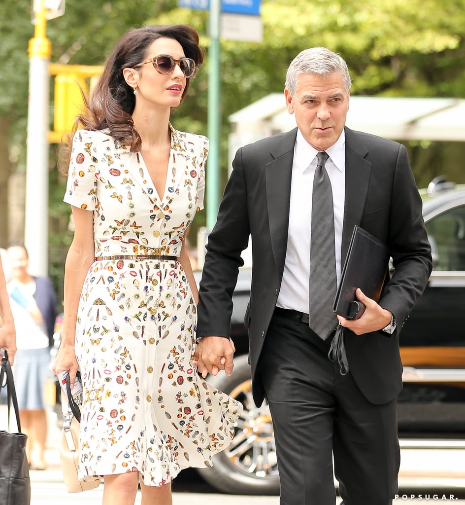 George and Amal Clooney Holding Hands in NYC September 2016 | POPSUGAR ...
