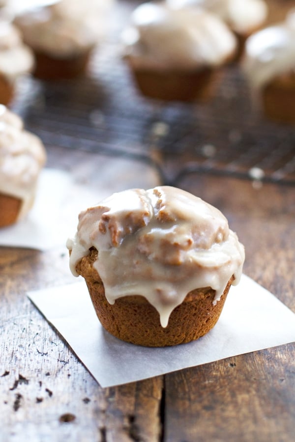 Maple Glazed Pumpkin Muffins