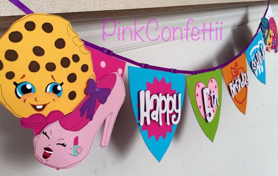 Shopkins happy birthday banner