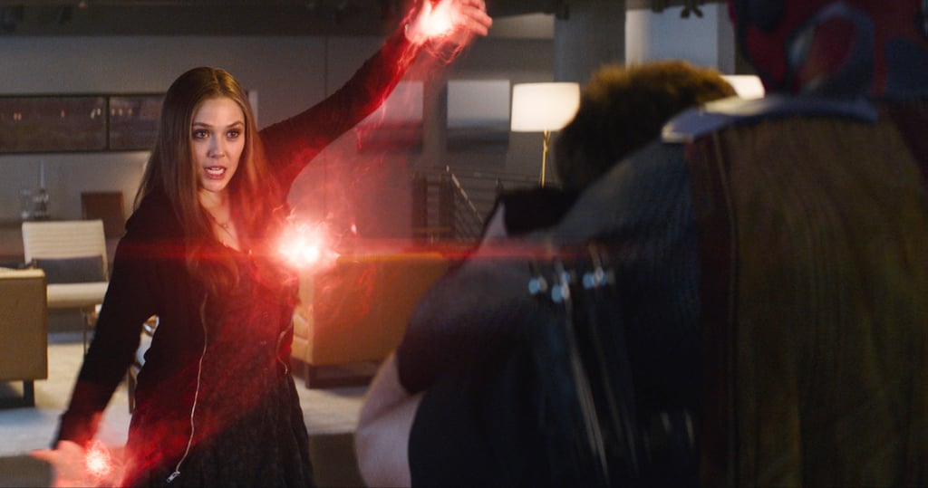 Wanda is learning about her powers and feeling a little stressed by everything in Civil War.